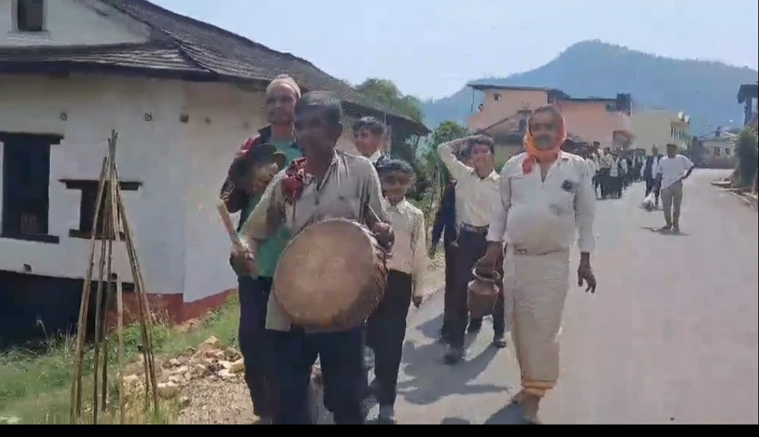 धुर्कोट गाउँपालिका–५ वस्तुमा वर्षाका लागि विशेष पूजा