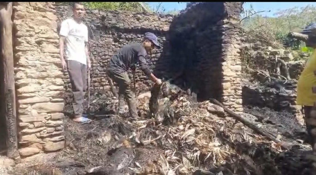 गुल्मीमा गोठमा आगलागी हुँदा १४ बाख्रा मरे
