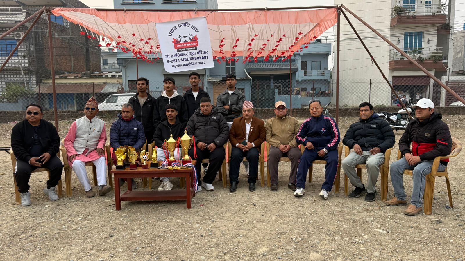 प्रथम प्रगति कप फुटबल सुरु, खेलकुदले युवालाई अनुशासन र एकतामा बाँध्छ : प्रमुख अतिथि ढकाल