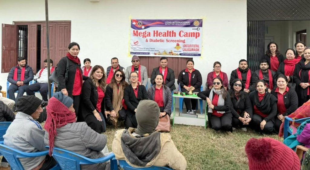 लायन्स क्लब अफ बुटवल लालीगुराँसको आयोजनामा बृहत स्वास्थ्य शिविर सम्पन्न