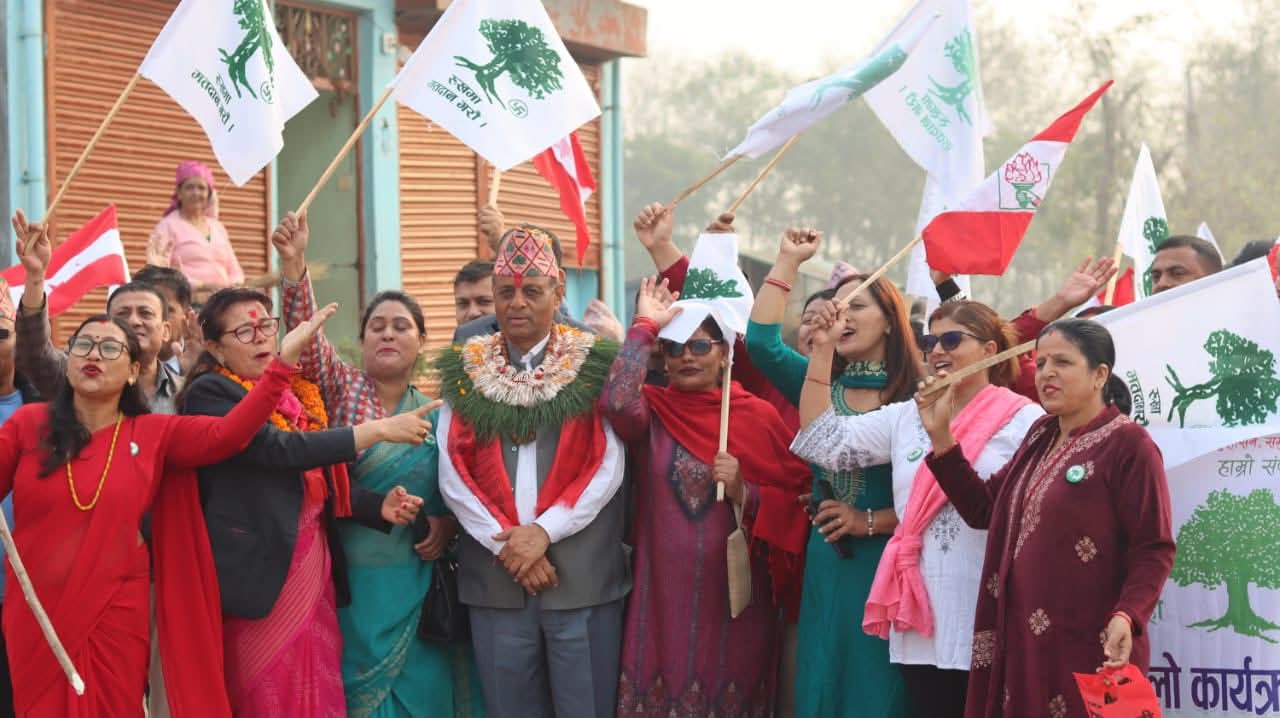 रूपन्देही २ मा कांग्रेसको घरदैलो : चुनाव जित्नेमा उम्मेदवार पौडेल विश्वस्त
